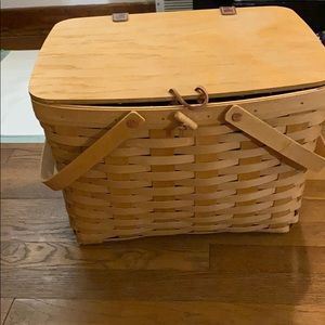 Longaberger picnic basket.